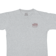 VANS Mens T-Shirt Grey Crew Neck S Online Hot Sale