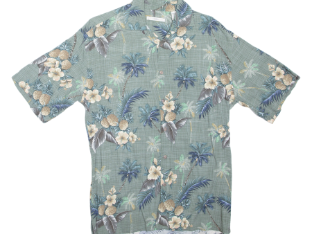 CAMPIA Mens Hawaiian Shirt Green Crazy Pattern S Online Hot Sale