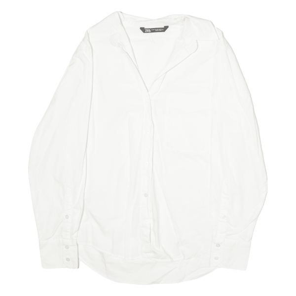 ZARA Womens Formal Shirt White Long Sleeve XS Discount