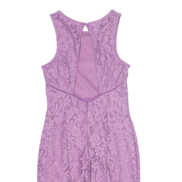 GUESS Womens Pencil Dress Purple Lace Sleeveless Knee Length S Online now