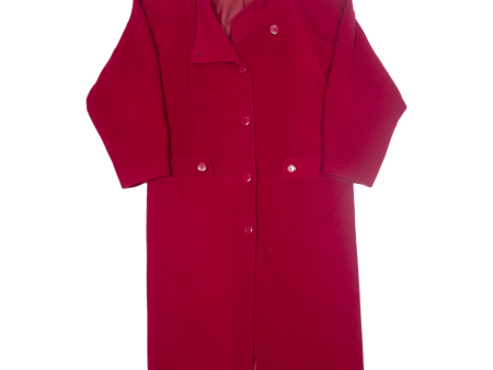 YVES D AINCOURT Womens Overcoat Coat Red Wool 90s M on Sale