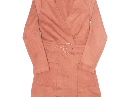 ZARA TRAFALUC Suede Feel Womens Playsuit Pink Straight XS on Sale