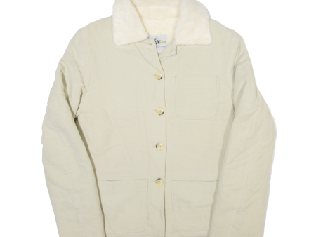 UNCLE SAM Fleece Lined Womens Jacket Cream L Online now