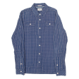 TOMMY HILFIGER Mens Shirt Blue Check Long Sleeve M Online Hot Sale