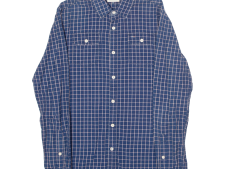 TOMMY HILFIGER Mens Shirt Blue Check Long Sleeve M Online Hot Sale