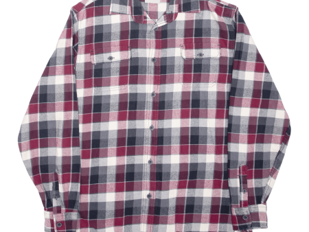 JACHS Mens Shirt Red Check Long Sleeve L Sale