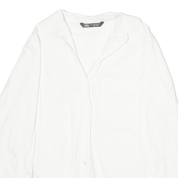 ZARA Womens Formal Shirt White Long Sleeve XS Discount