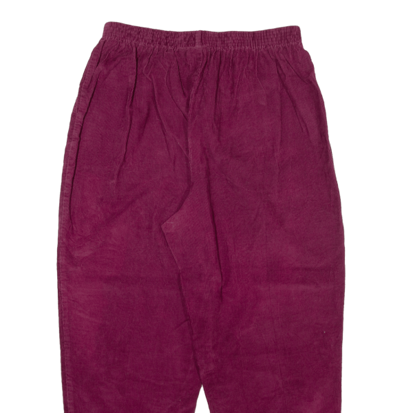 CLASSIC ELEMENTS Womens Trousers Maroon Relaxed Tapered W30 L28 For Discount