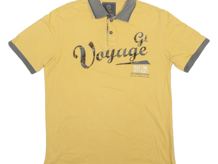 GIN TONIC Mens Polo Shirt Yellow L For Discount