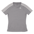 ADIDAS Sports Climalite Stretch Womens T-Shirt Grey XS For Cheap