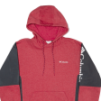 COLUMBIA Mens Red Hoodie S Online now