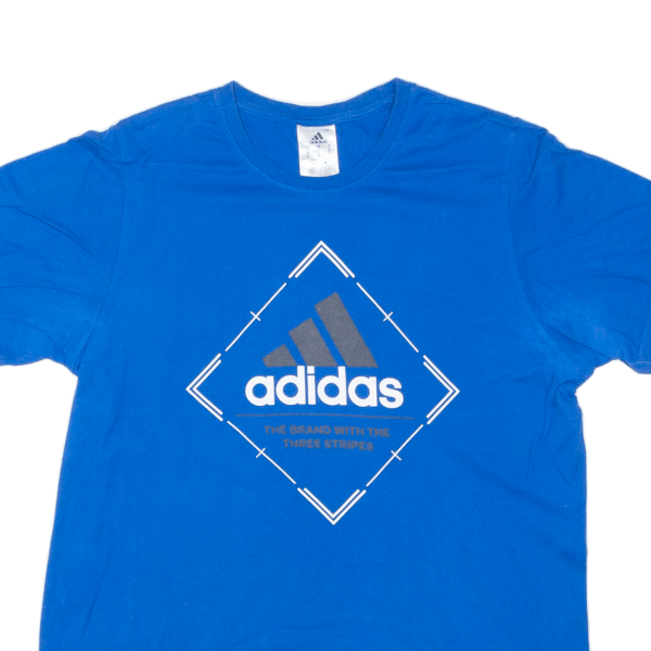 ADIDAS Mens T-Shirt Blue Crew Neck S Supply