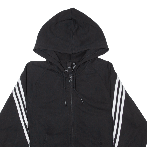 ADIDAS Womens Black Hoodie Full Zip XS Hot on Sale