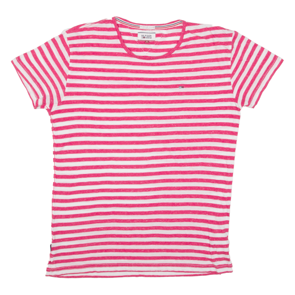 TOMMY HILFIGER Striped Womens T-Shirt Pink M Online