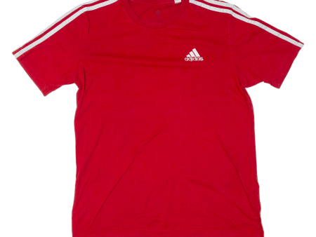 ADIDAS Mens T-Shirt Red S Online Sale