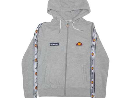 ELLESSE Womens Grey Hoodie Full Zip UK 8 Online