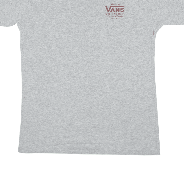 VANS Mens T-Shirt Grey Crew Neck S Online Hot Sale