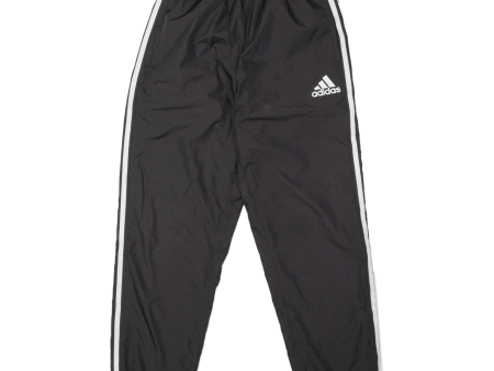 ADIDAS Boys Track Pants Black Tapered 11-12Y W24 L25 Discount