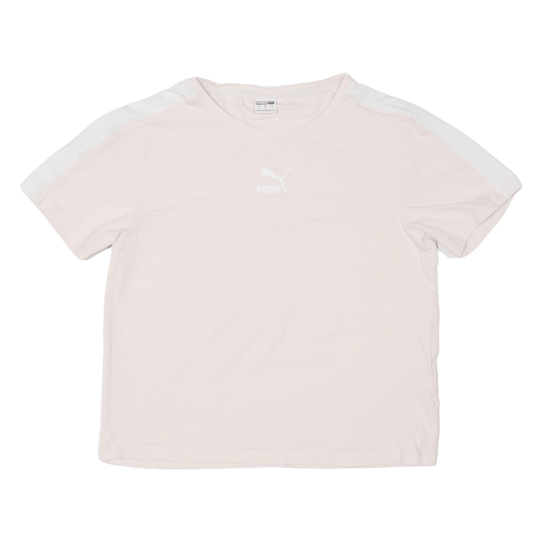 PUMA Cropped Stretch Womens T-Shirt Pink L Sale