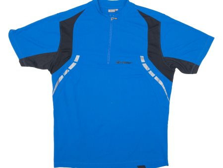 ZIENER Cycling Mens Jersey Blue 1 4 Zip XL Discount