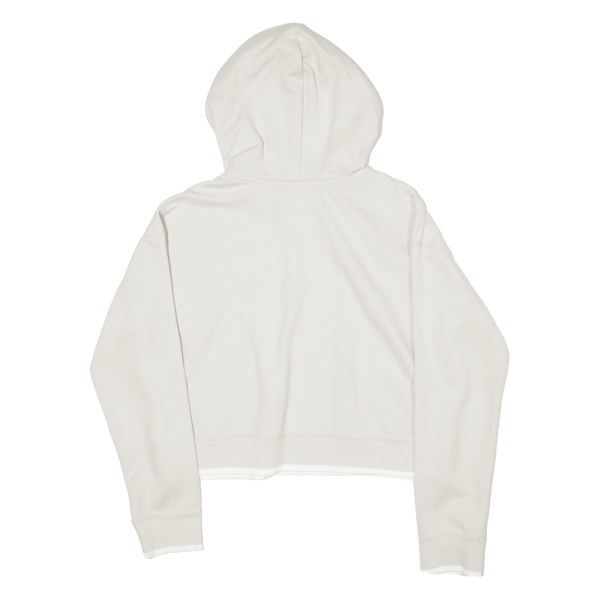 ADIDAS ORIGINALS Cropped Womens Cream Hoodie UK 6 Online now