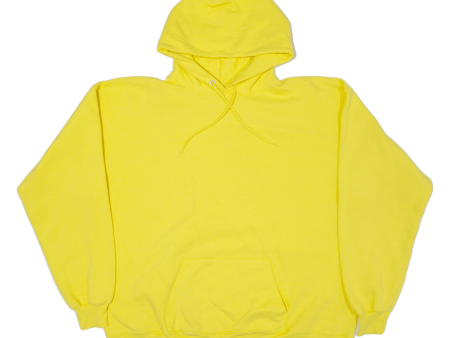 HANES Mens Yellow Hoodie XL For Cheap