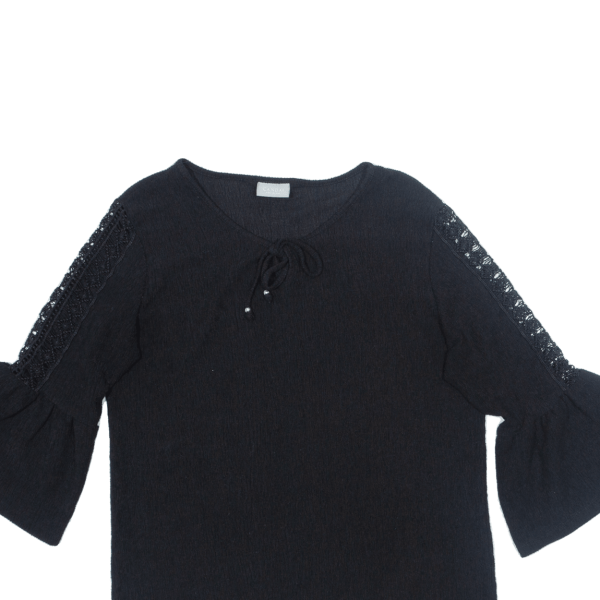 CANDA Flare Sleeves Womens Top Black 3 4 Sleeve M Supply