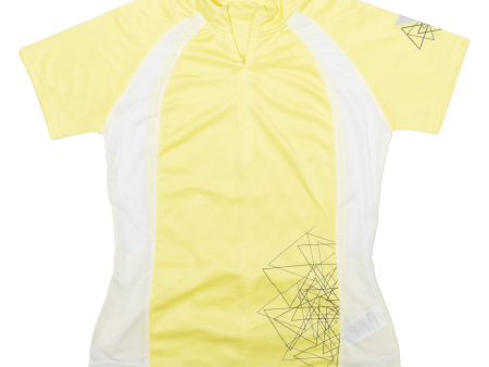 CRIVIT Cycling Womens Jersey Yellow 1 4 Zip M Hot on Sale