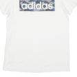 ADIDAS Camo Logo Mens T-Shirt White Crew Neck S Online