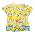 COUTURE LINE Stretch Womens Printed Top Yellow Floral M Online now