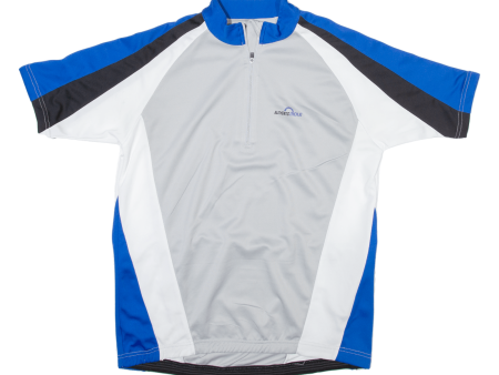 AUTHENTIC MOUSE Cycling Mens Jersey Blue 1 4 Zip L Sale