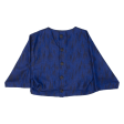 FIORELLA Jacket Style Womens Blouse Blue 3 4 Sleeve Wool M Supply