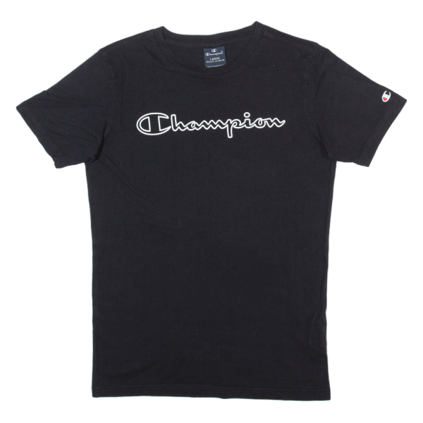 CHAMPION Boys T-Shirt Black L Supply