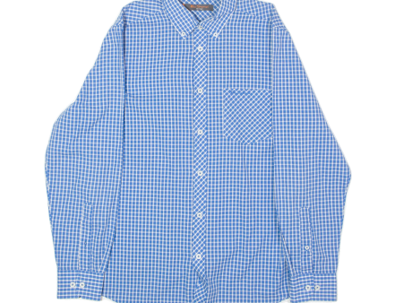 BEN SHERMAN Heritage Mens Shirt Blue Check Long Sleeve M Online now