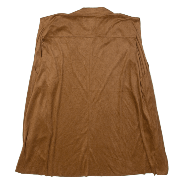 CLOCKHOUSE Womens Waistcoat Brown Strapless L on Sale