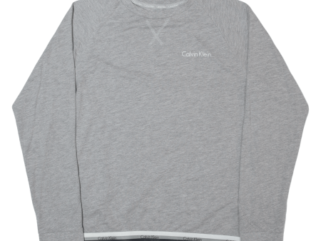 CALVIN KLEIN 14-16 Years Boys T-Shirt Grey Long Sleeve L Sale