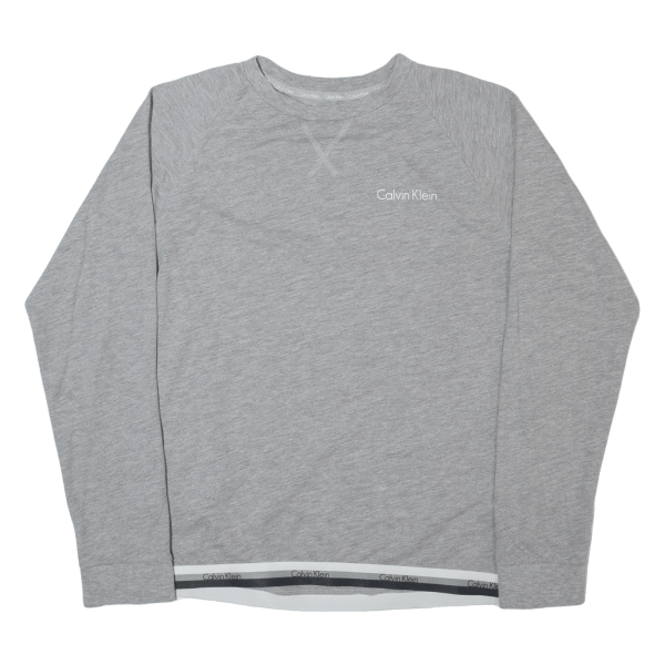 CALVIN KLEIN 14-16 Years Boys T-Shirt Grey Long Sleeve L Sale