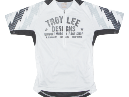 TROY LEE DESIGNS Cycling Mens Jersey White 1 2 Zip S Hot on Sale