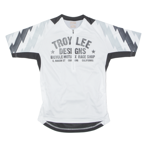 TROY LEE DESIGNS Cycling Mens Jersey White 1 2 Zip S Hot on Sale