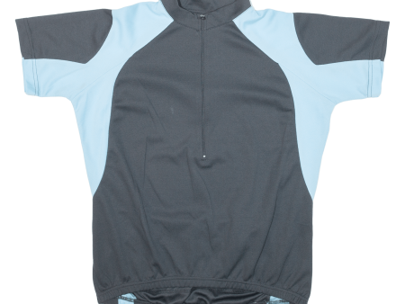 Cycling Mens Jersey Grey 1 2 Zip L Cheap