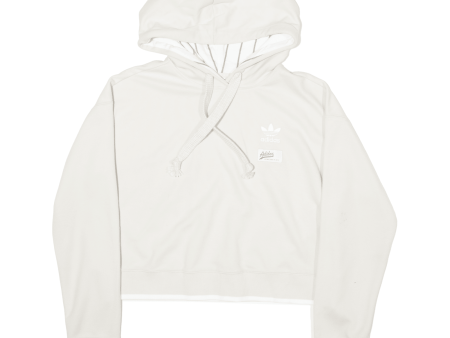 ADIDAS ORIGINALS Cropped Womens Cream Hoodie UK 6 Online now