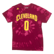 ADIDAS Cleveland Cavaliers #0 Love Basketball Mens Tie Dye T-Shirt Maroon USA M For Cheap