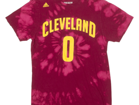 ADIDAS Cleveland Cavaliers #0 Love Basketball Mens Tie Dye T-Shirt Maroon USA M For Cheap