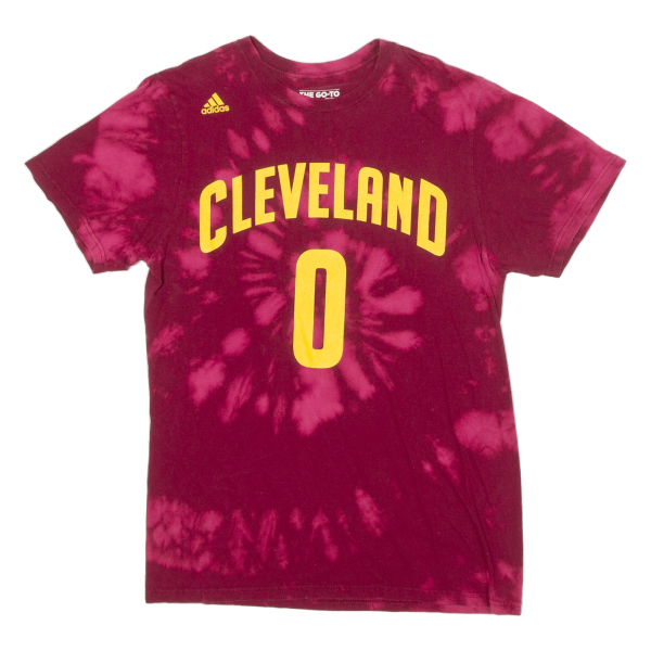 ADIDAS Cleveland Cavaliers #0 Love Basketball Mens Tie Dye T-Shirt Maroon USA M For Cheap