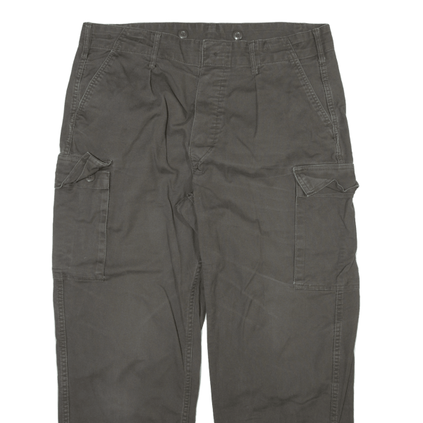 Cargo Mens Trousers Grey Relaxed Straight W36 L28 For Sale