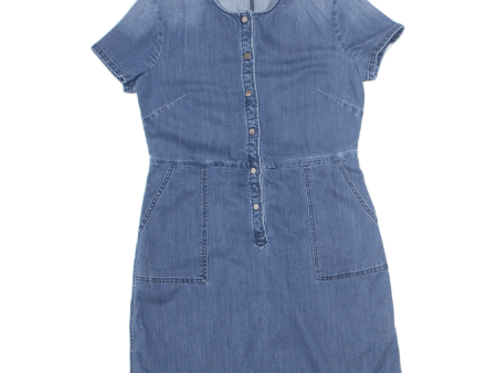 ARMANI JEANS Womens Shirt Dress Blue Short Sleeve Knee Length L Online now