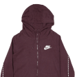 NIKE Mens Red Hoodie Full Zip M Online Hot Sale