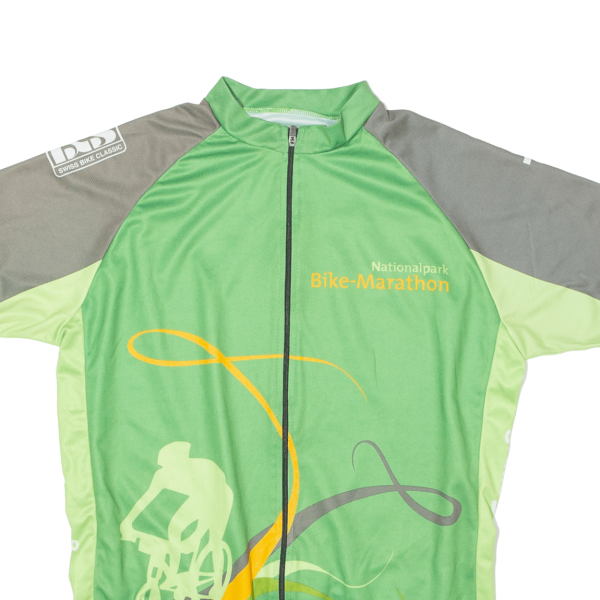 CRESPO Full Zip Cycling Mens Jersey Green High Neck XL Online Sale