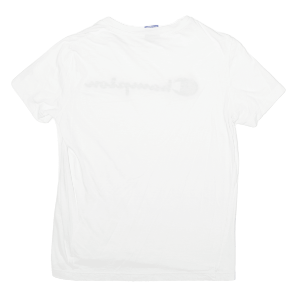 CHAMPION Mens T-Shirt White Crew Neck XS Cheap