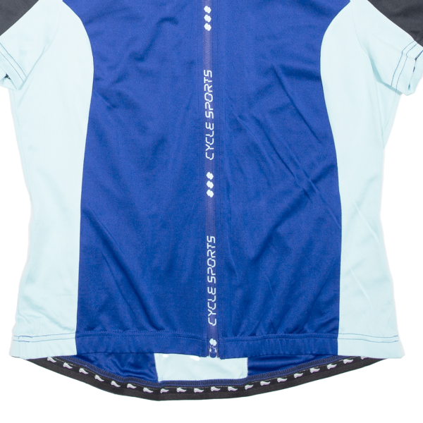 CRIVIT Full Zip Cycling Shirt Mens Jersey Blue L on Sale